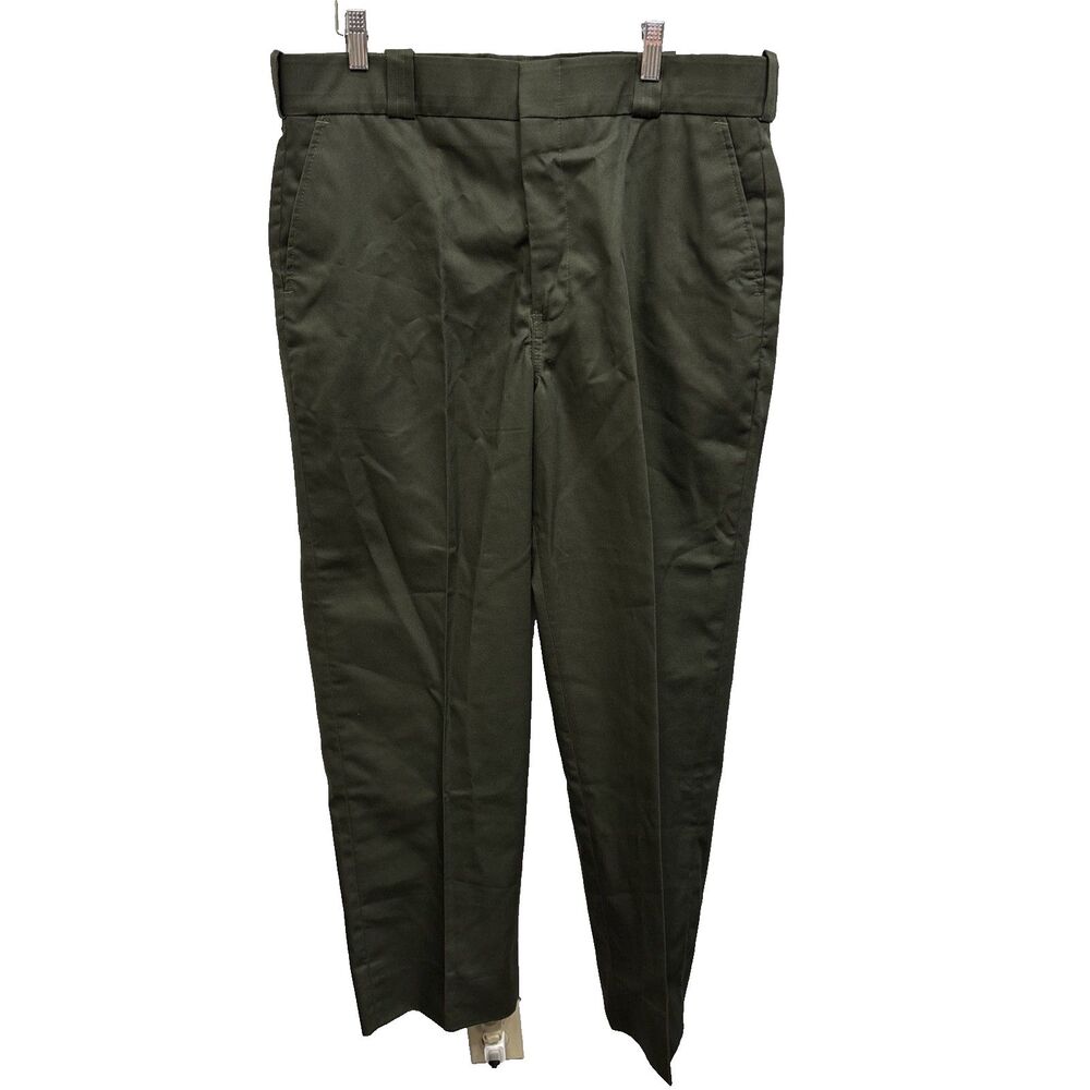 Elbeco Comfort Stretch Uniform Sheriff Pants 38R Green Cotton Polyester Pockets
